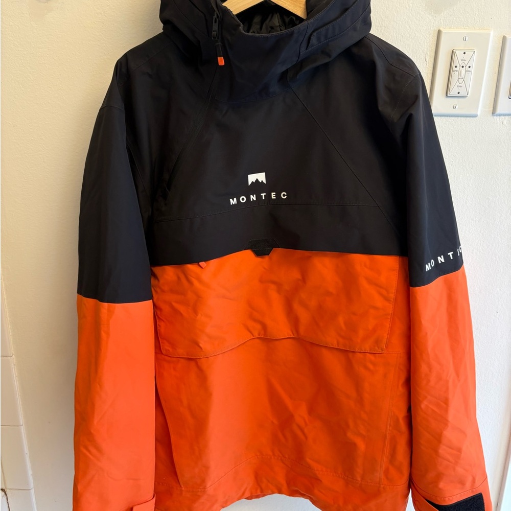 Montec Men’s Ski Jacket, Black and Orange. Great condition